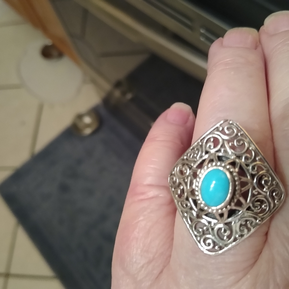 Bali Legacy Turquoise and Sterling Silver Ring